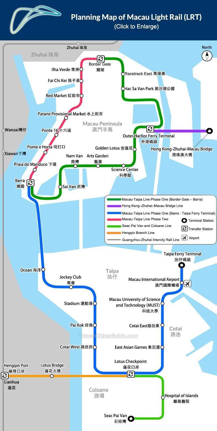 Macau metro žemėlapis