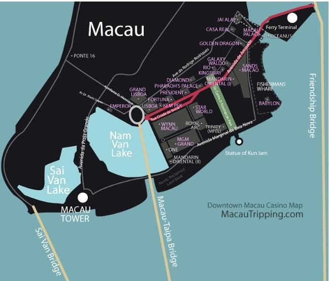 žemėlapis mgm Macau